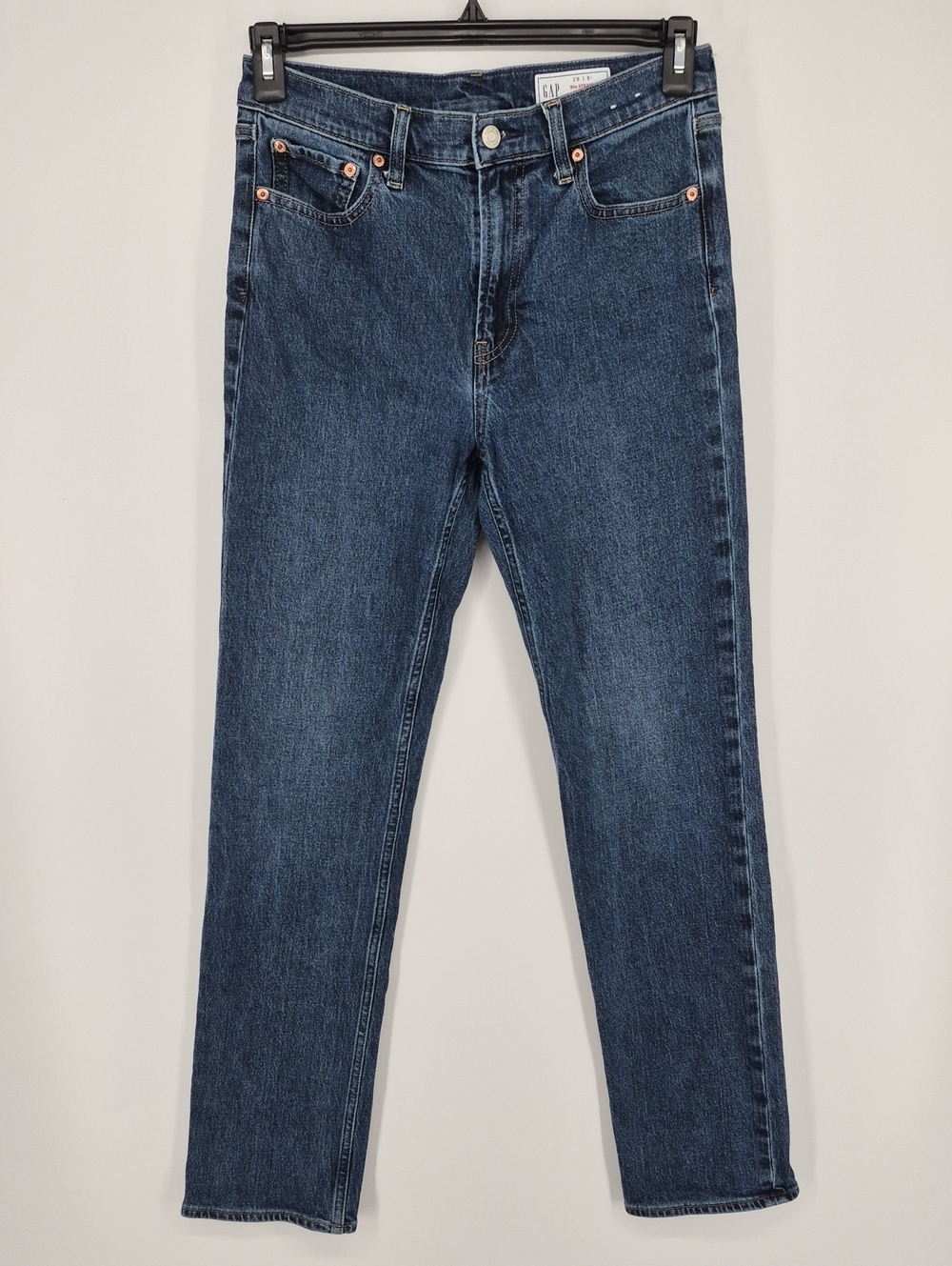 Gap  90's Straight High Rise Jeans Women's 29/8 Long Dark Indigo Denim